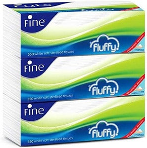 Fine Facial Tissues Fluffy 500 Plies (Bale Of 03X6)